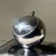Space age ashtray in chrome metal, 1970s design.