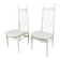 2 Scandinavian slatted chairs, white, from the 1960s.