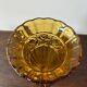 Art Deco amber cup-shaped vase with rose motifs