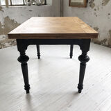 Ancient oak farm table with extensions 218 cm