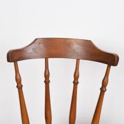 Pair of chairs in turned wood and fabric, vintage, dating from 1960.