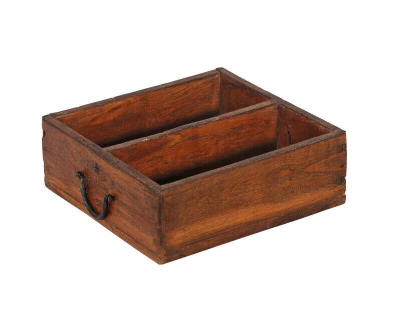 Old Teak Wood Tray Brick Mold