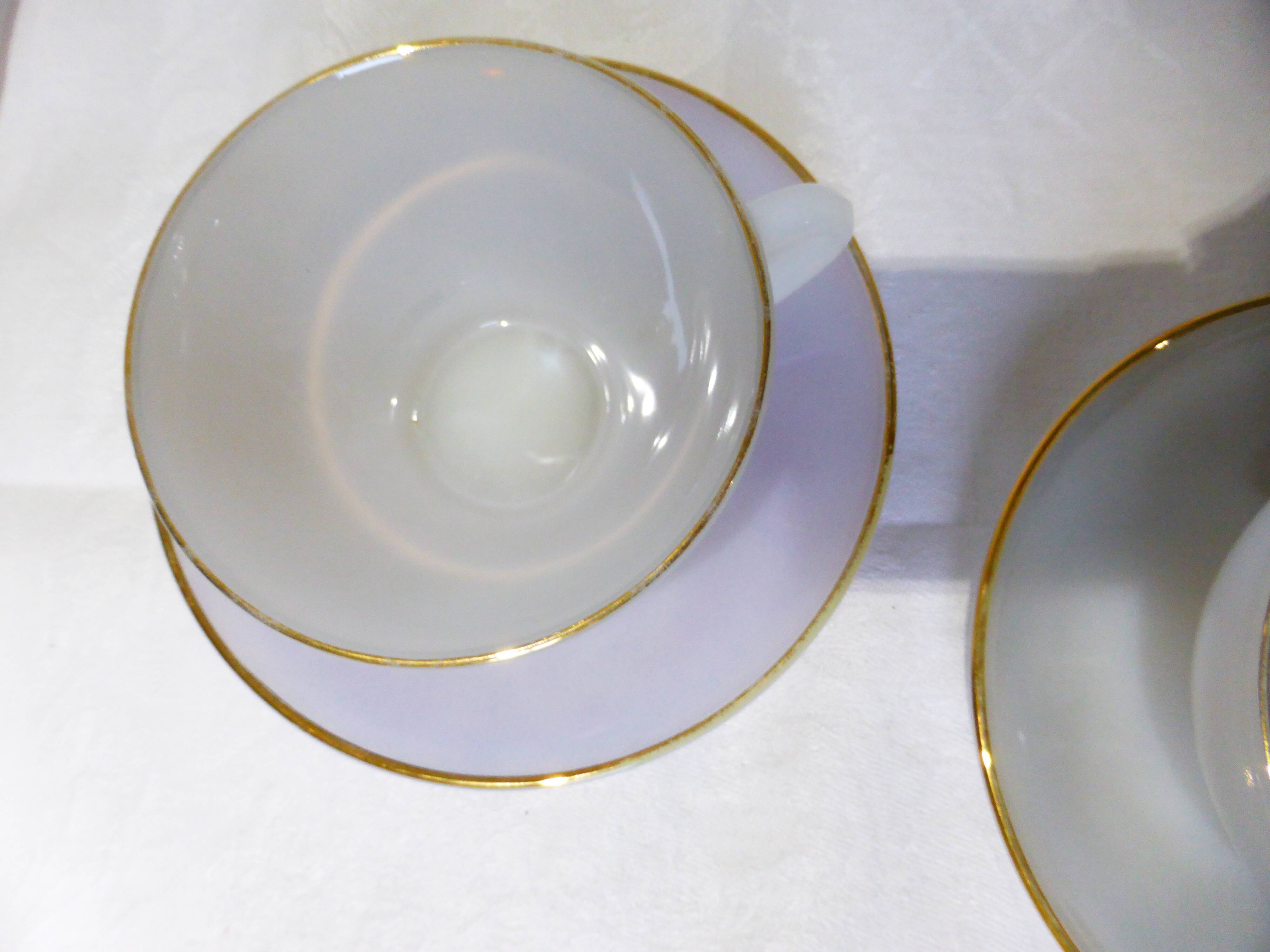 3 vintage Harlequin tea or chocolate cups and saucers 211291