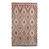 Tapis Kilim anatolien aux couleurs douces, style géométrique vintage, 300 x 176 cm