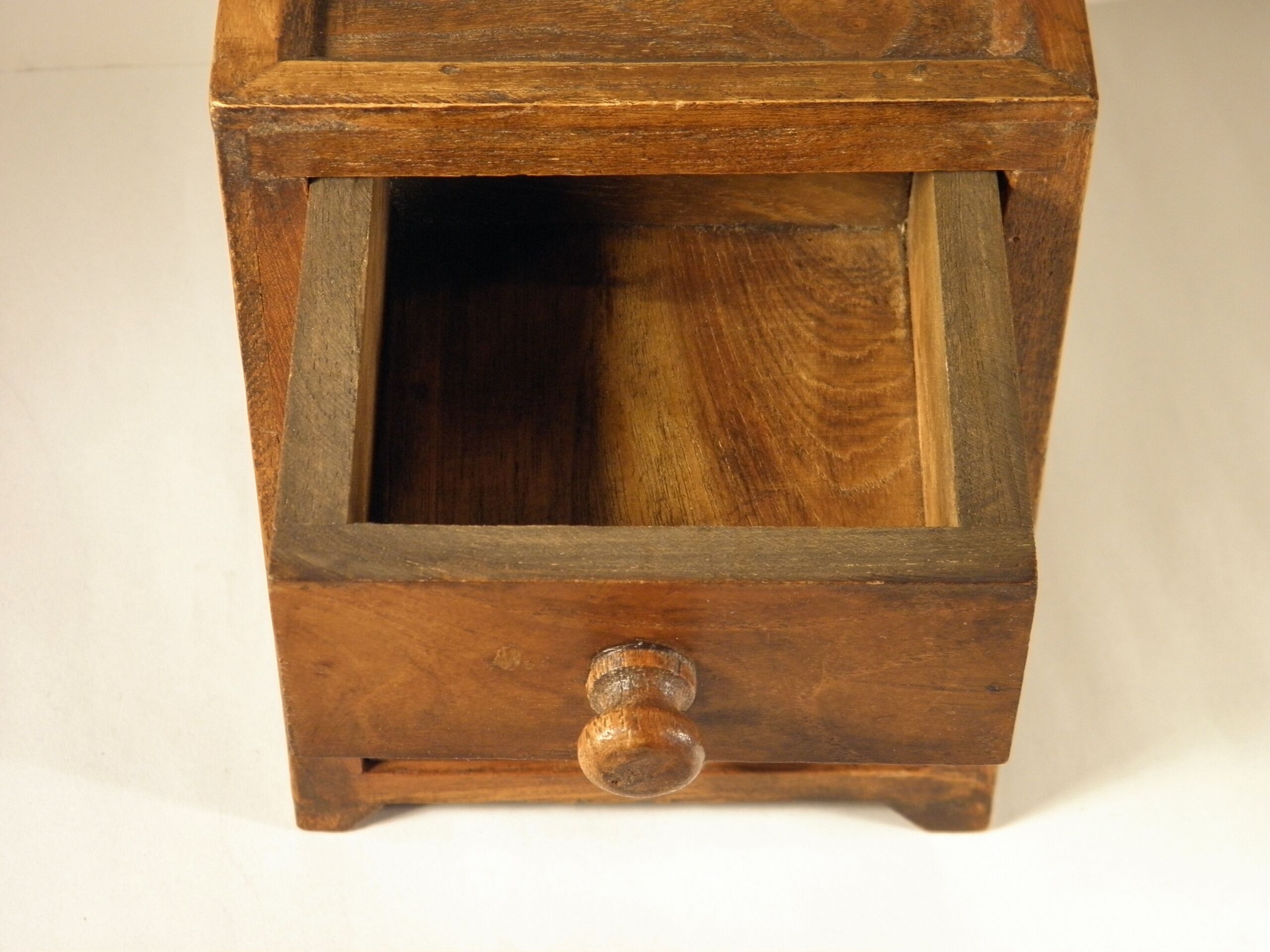 Wood box with drawers 19 x 14 cm