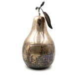 Modern silver-plated Pear wine cooler / ice bucket, Teghini Firenze Italy 1970s