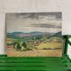 Painting oil landscape countryside 1942