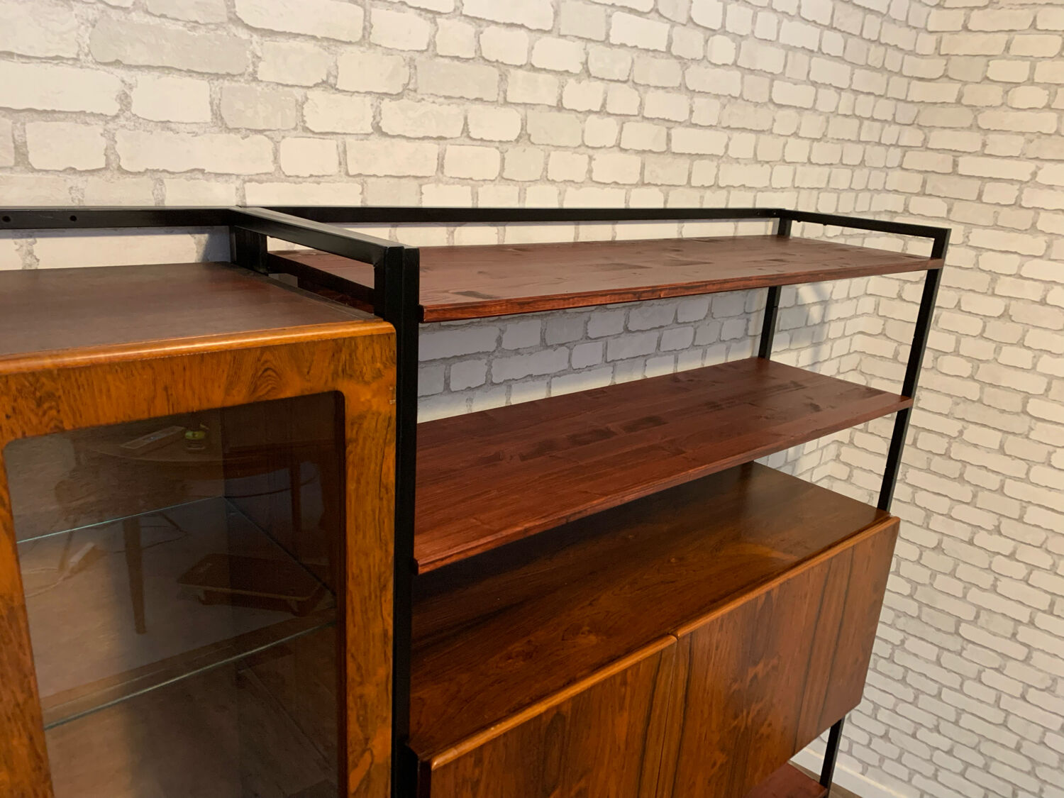 Vintage modular rosewood bookcase 1960