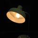 Lampe de table industrielle vintage abat-jour vert aluminium et base, teinte et cou flexibles