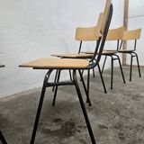 Lot of 6 bistro chairs from the 1980s