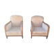 Pair of beech armchairs 1930