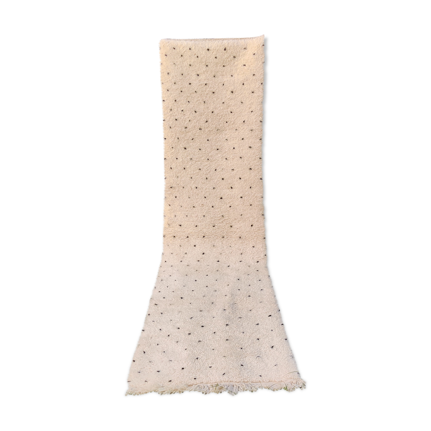 Berber carpet moroccan corridor in black peas 80x300 cm