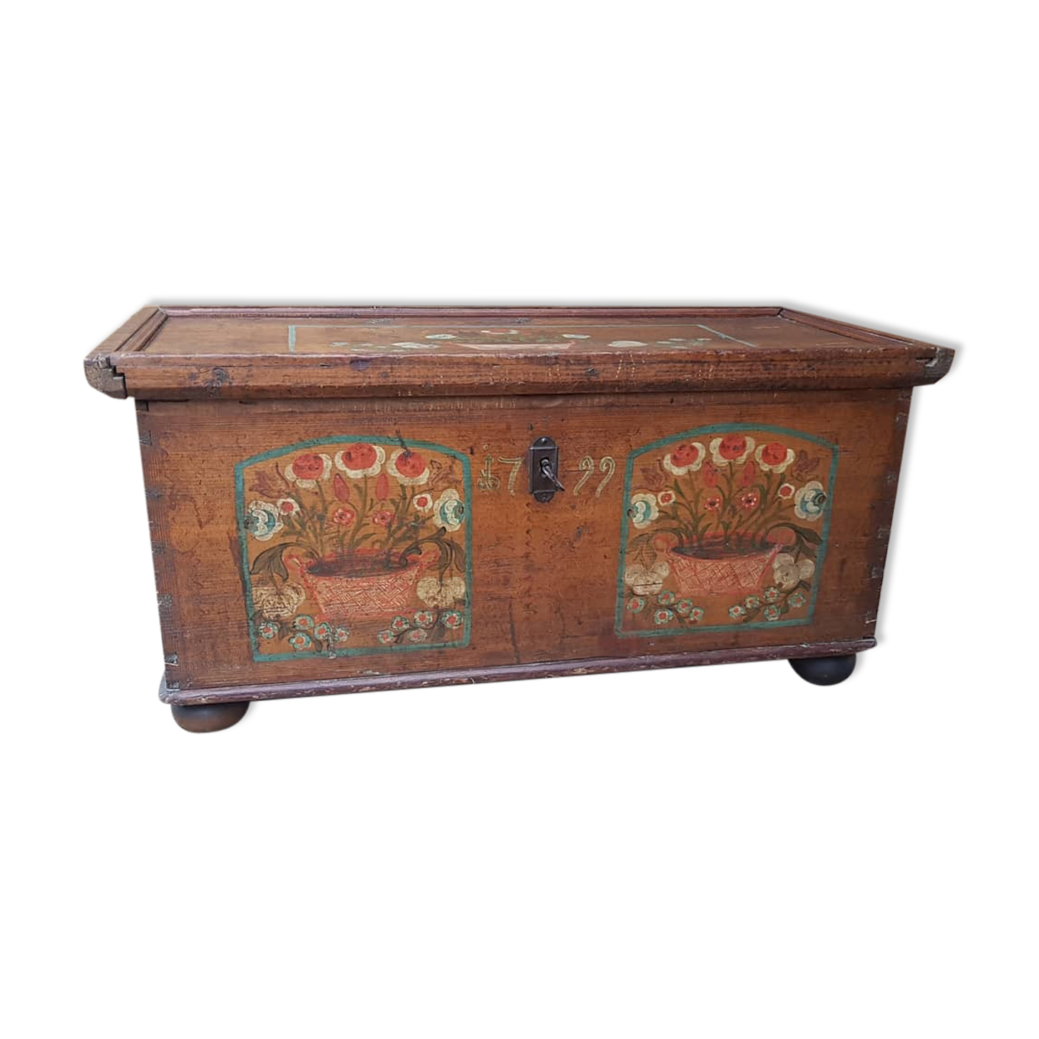 Old folk art box