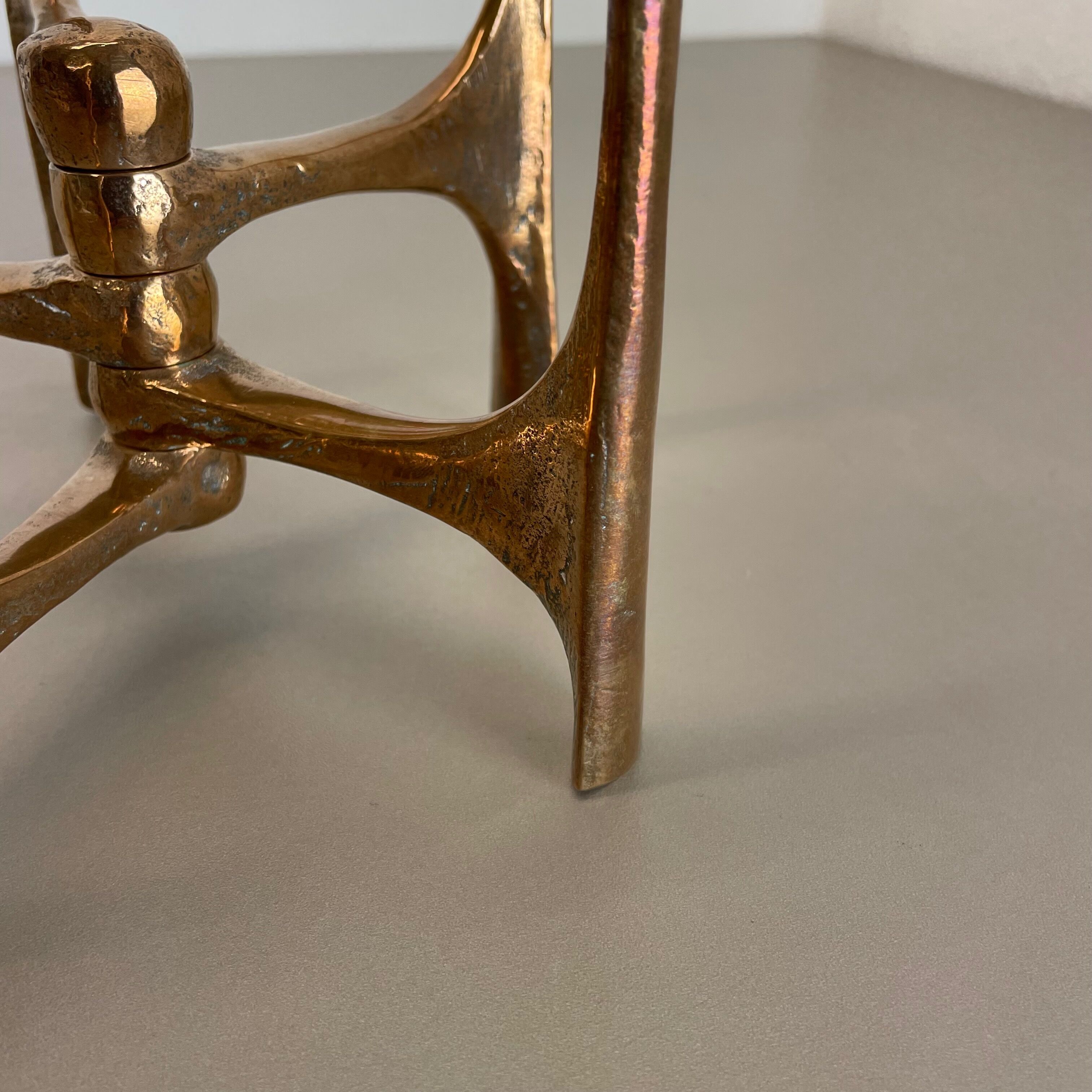Midcentury Brutalist Bronze Candleholder by Michael Harjes, Germany, 1960s