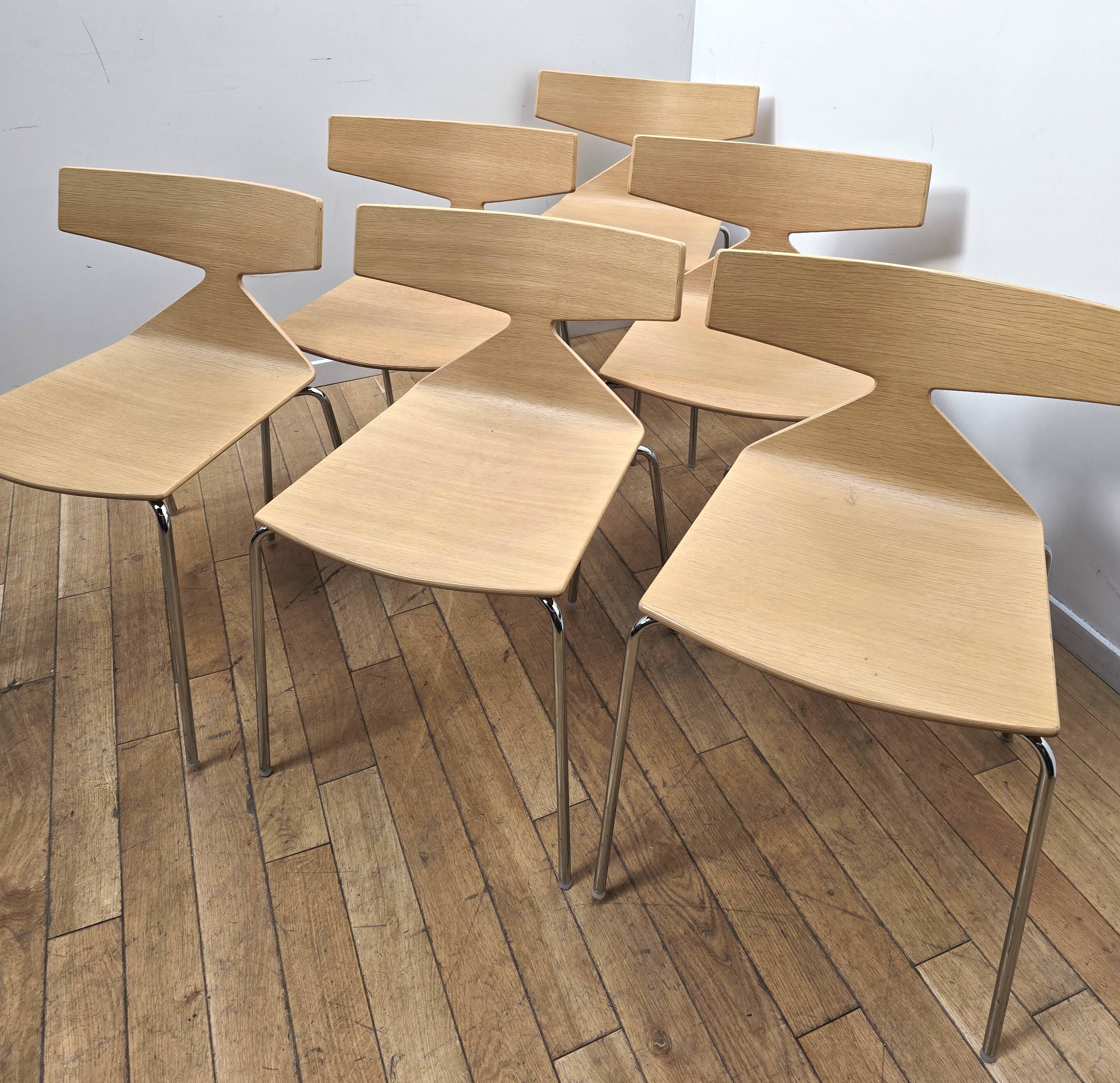 Suite de 6 chaises de salle à manger Saya, Arper