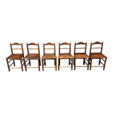 Set of six old English kitchen chairs