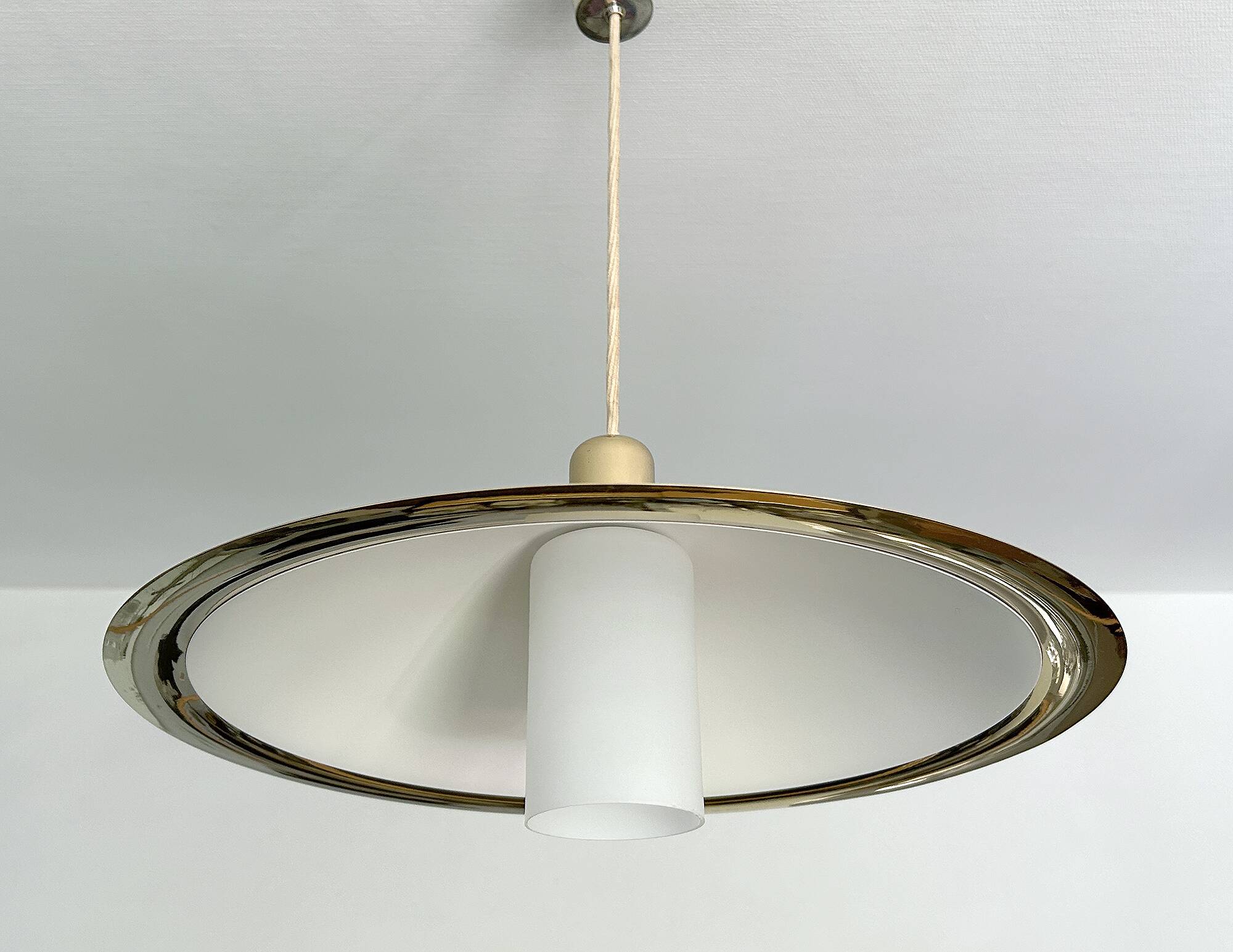 Vintage Danish Brass Pendant Light