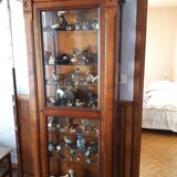Cherry wood display cabinet with 6 adjustable glass shelves – Drimmer brand