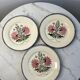 Set of three Charolles dinner plates