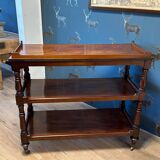 antique mahogany three-tiered étagère