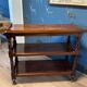 antique mahogany three-tiered étagère