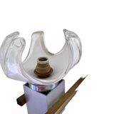 Paire d'appliques verre murano blanc, Mazzega