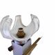 Pair of white Murano glass wall lights, Mazzega