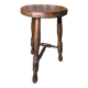 Tabouret de traite tripode style charles dudouyt bois vintage #a582