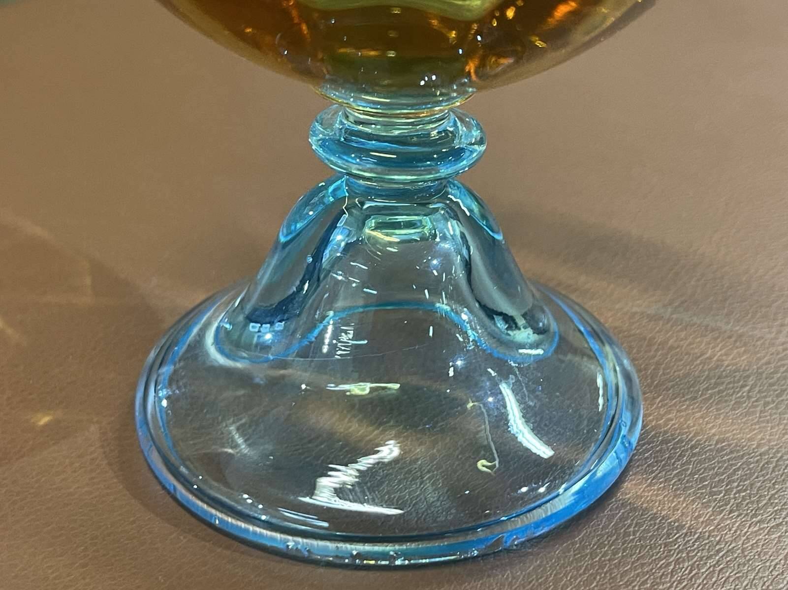 6 Georges Sand model crystal champagne glasses - 20th century