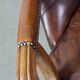 Fauteuil chesterfield en cuir de vache anglais
