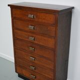 Dutch oak apothecary filing cabinet, 1930s