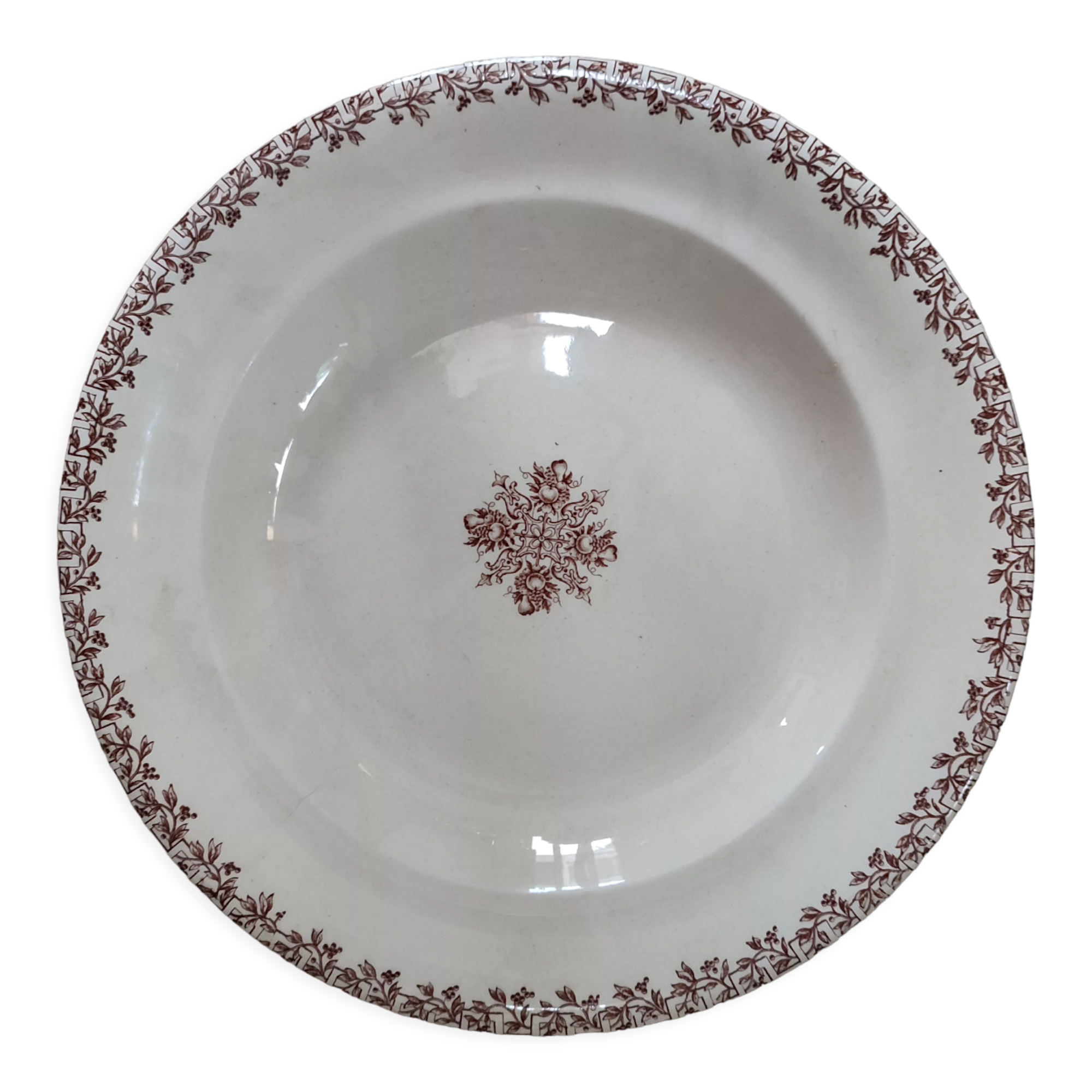 Old iron earth serving dish