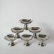 set of 6 designer stainless steel bowls 1970 6 X 9.5 cm