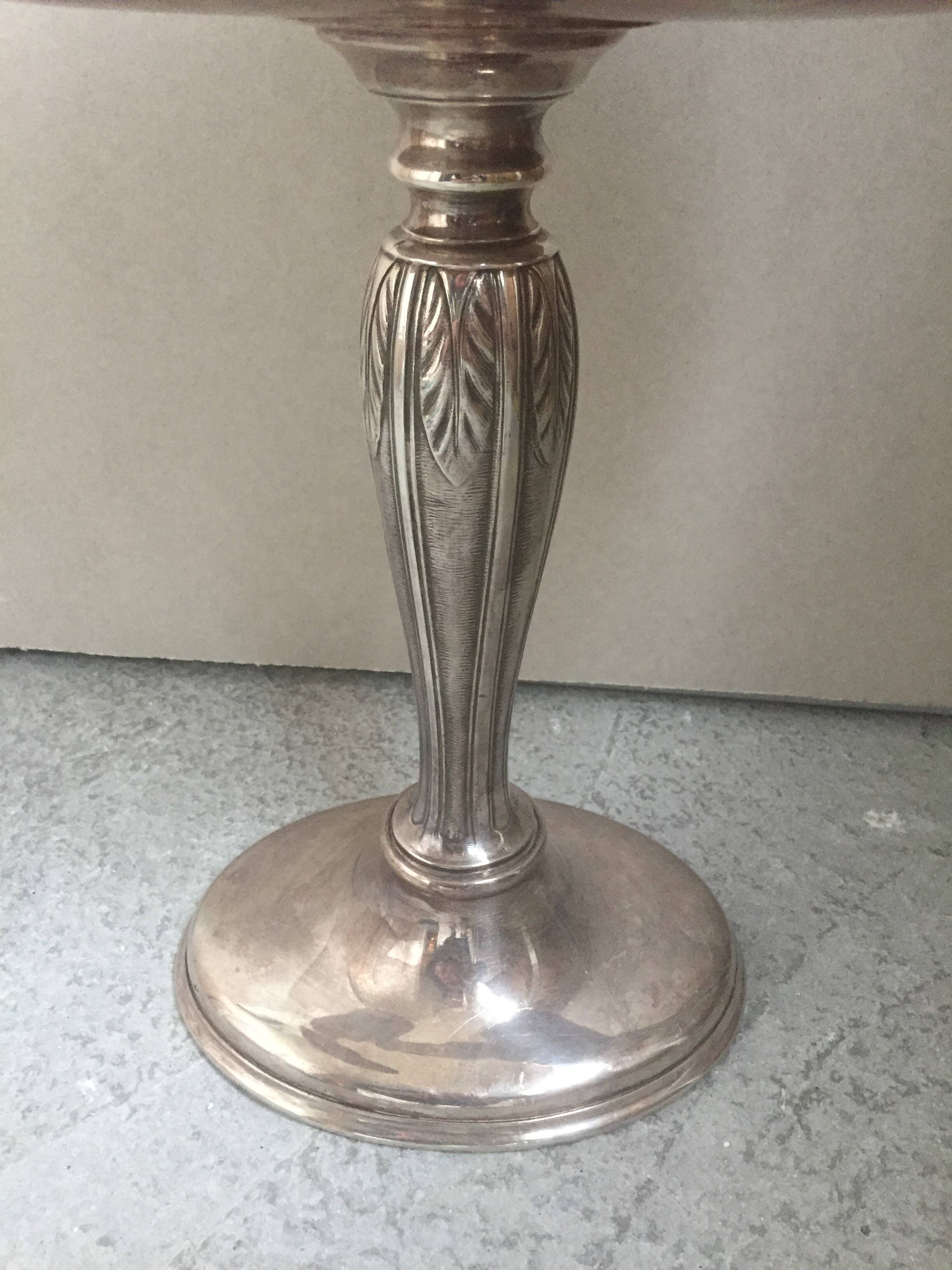 Silver metal stand cup
