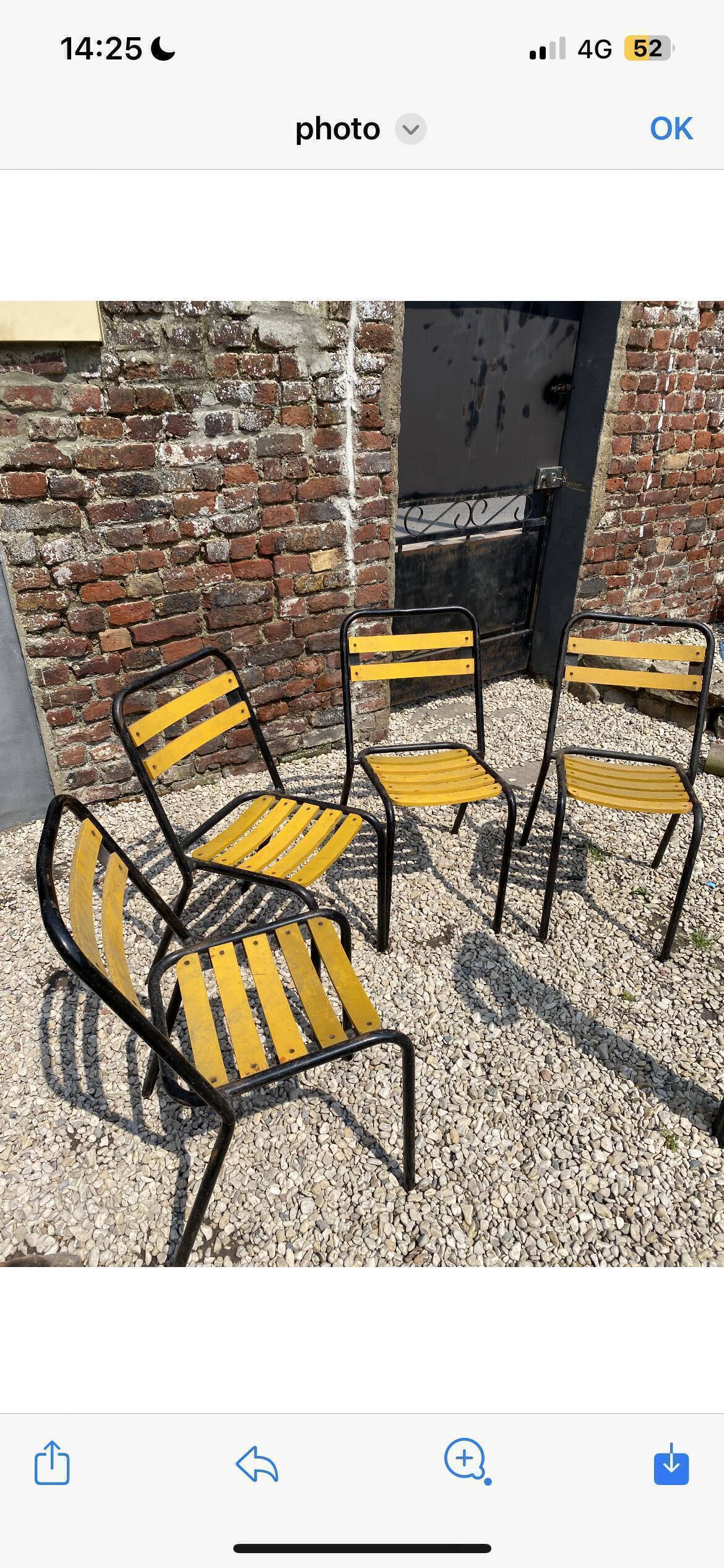 Set de 4 chaises de bistrot Tolix T21