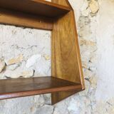Vintage wall shelf with two shelves, 1970's