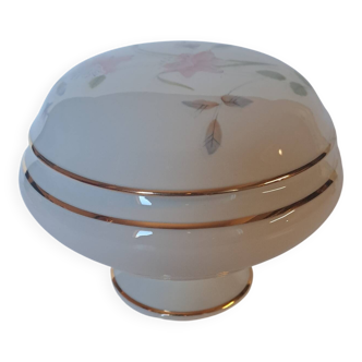 Pedestal bonbonnière in Limoges porcelain