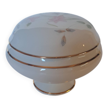 Pedestal bonbonnière in Limoges porcelain