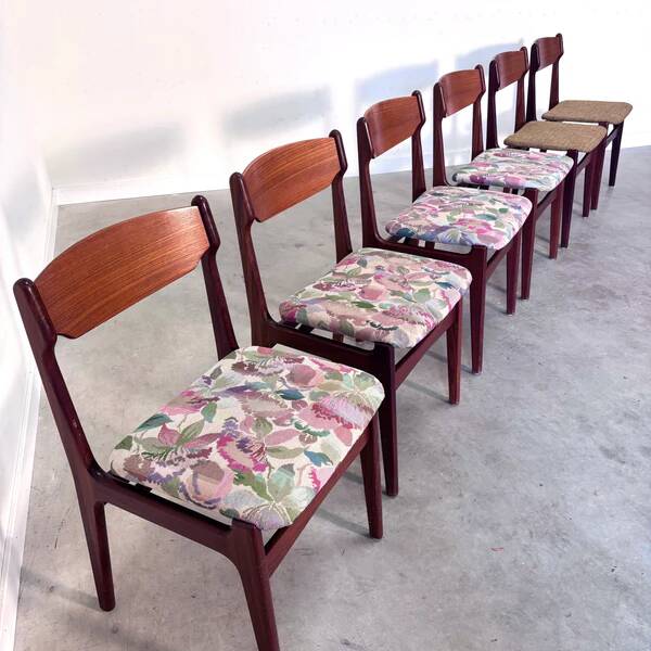 Set of six dining chairs by Erik Buch, Denmark 1960s