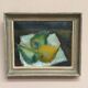 Swedish Original Oil on Panel – "Pears" by Elfrén – Signed – Vintage and Framed