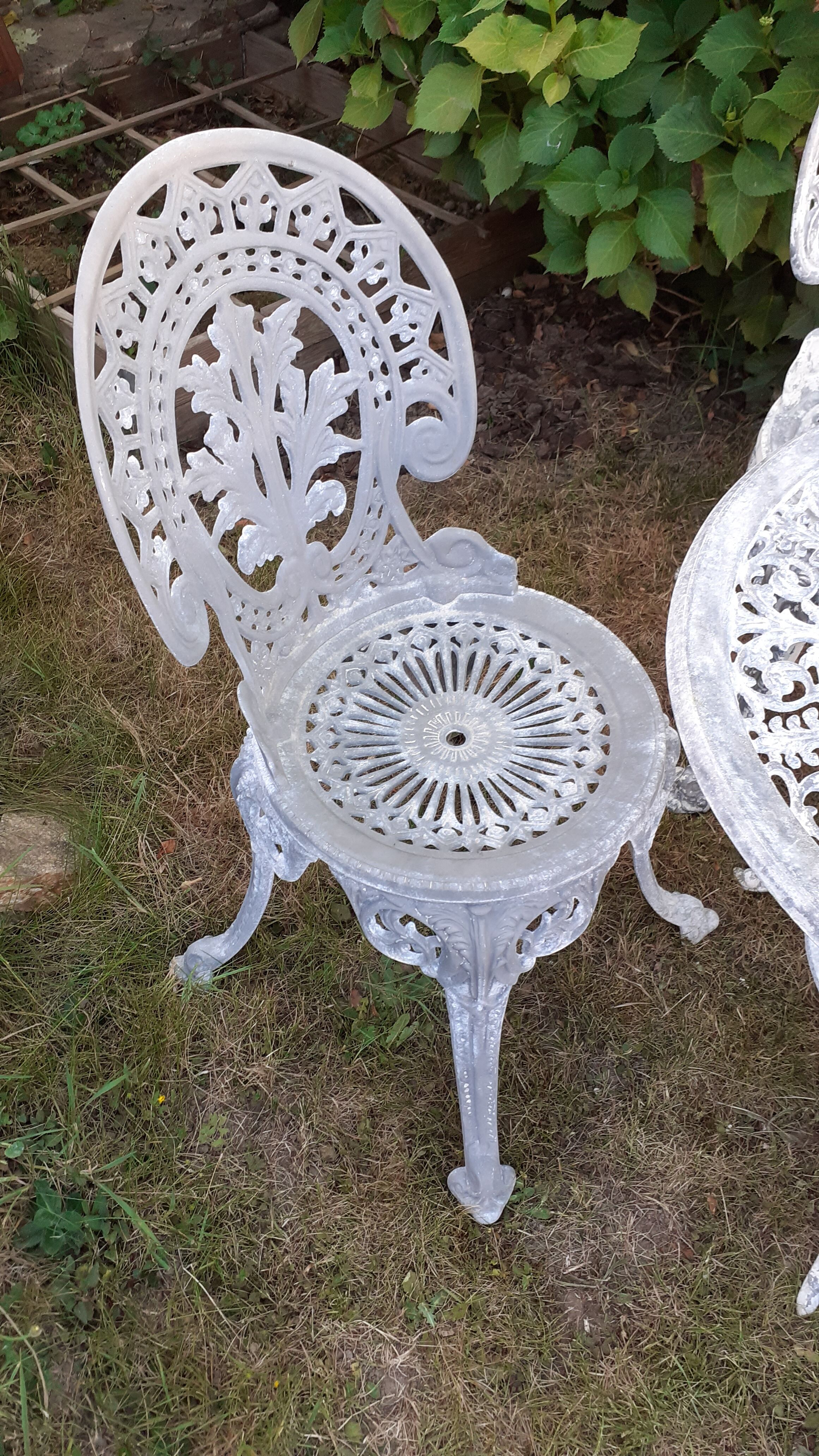 Salon de jardin en fonte d'aluminium