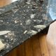 Minimalist design table in black marble Vintage Terrazzo