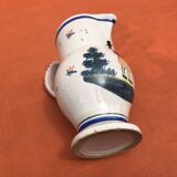 Old pitcher with Breton decoration, Quimper earthenware, HB Quimper