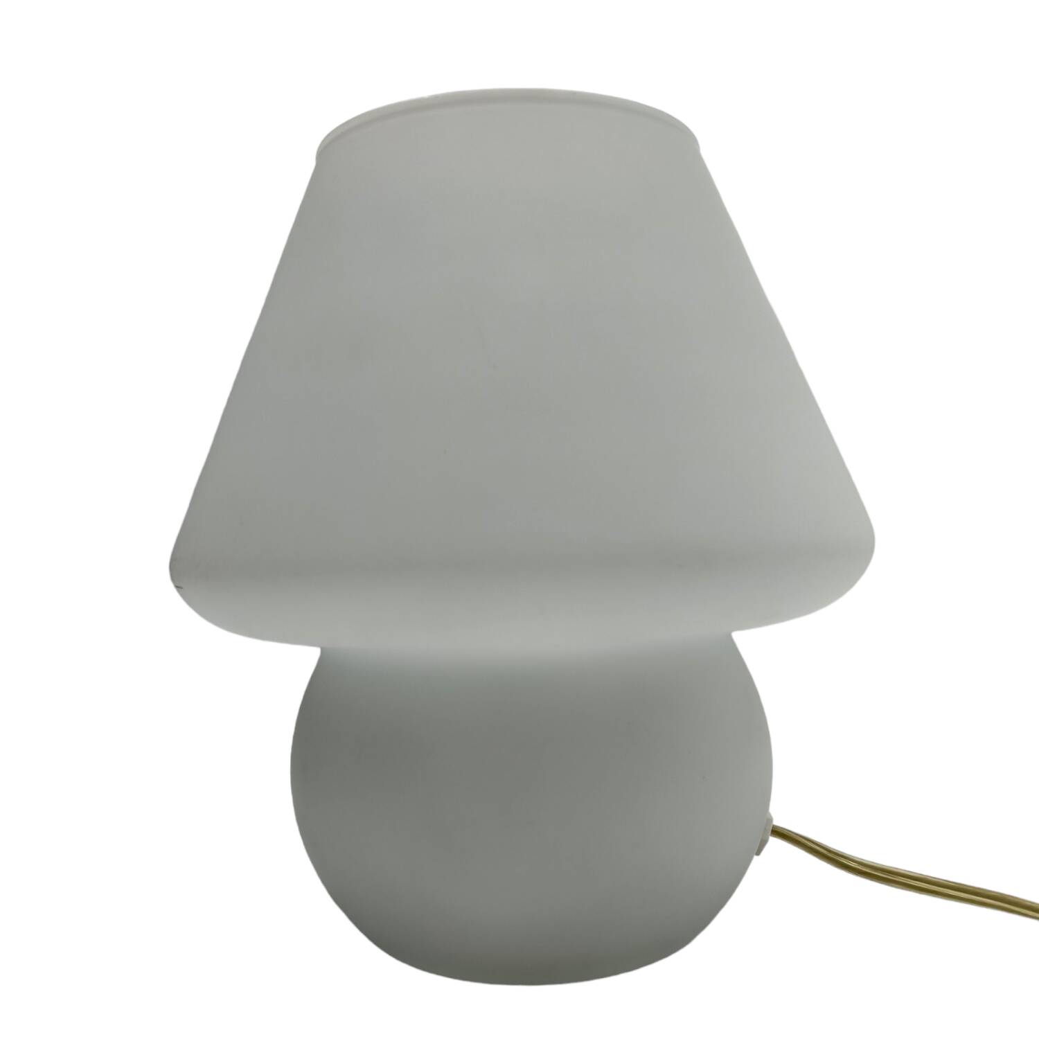 Lampe de table champignon en verre vintage