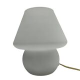 Lampe de table champignon en verre vintage