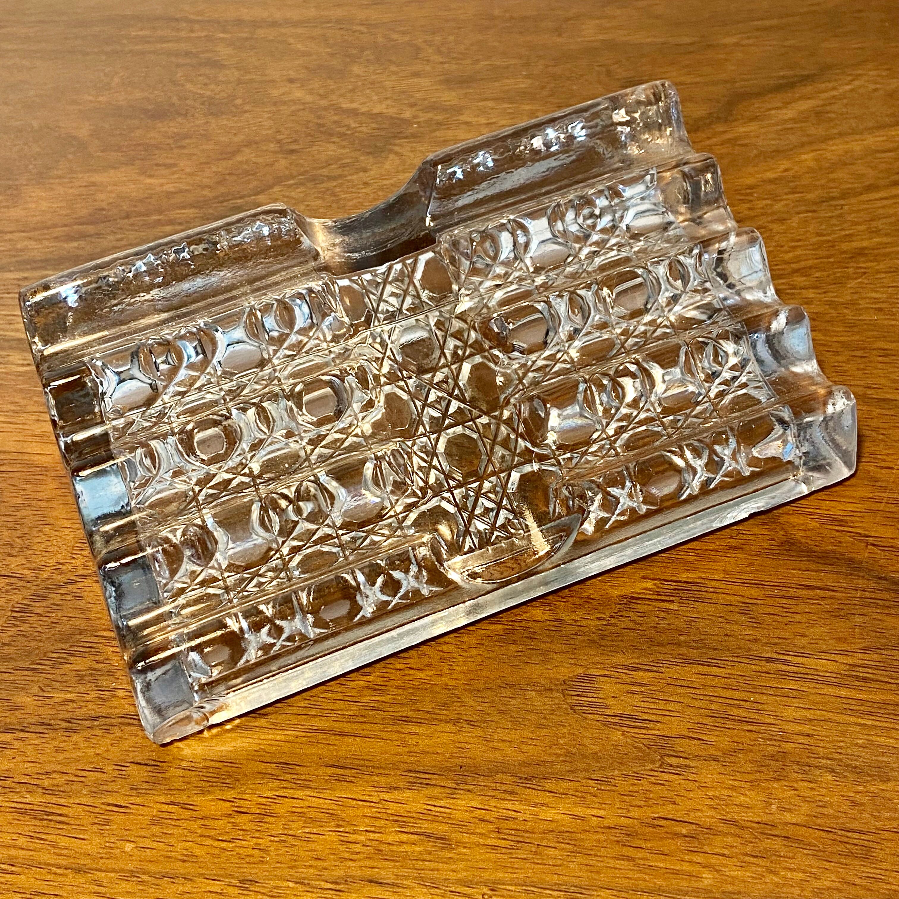 Glass fountain holders or pen holders from the 50s