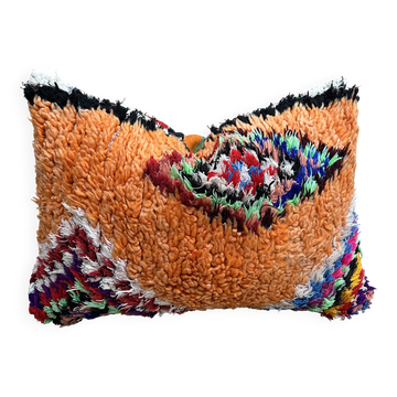 Housse de coussin Kilim berbère vintage : Coussin en laine marocaine