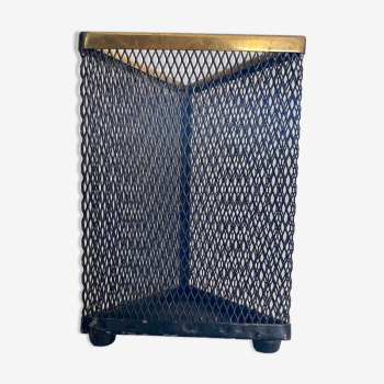 Mesh basket and brass, 70s