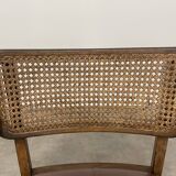 Office chair format bridge wood leather and canning 20s