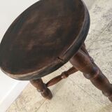 Wooden stool turned vintage tripod